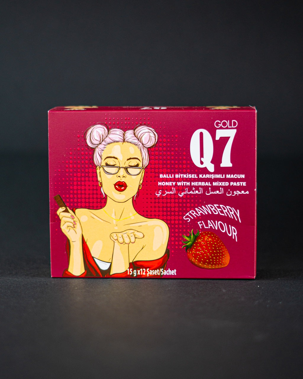 Q7 Gold – Натурален Билков Мед с Ягодов Вкус (Афродизиак)